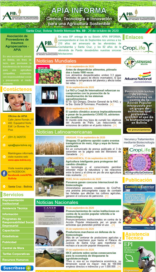 Noticias Destacadas del Sector Agrícola | Septiembre 2020